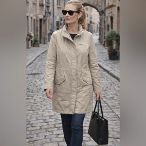 Talbots Tan Insulated Trench Style Coat size M